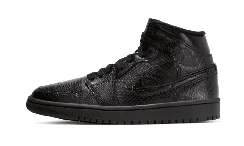 Air Jordan 1 Mid Black Snakeskin - BQ6472-010