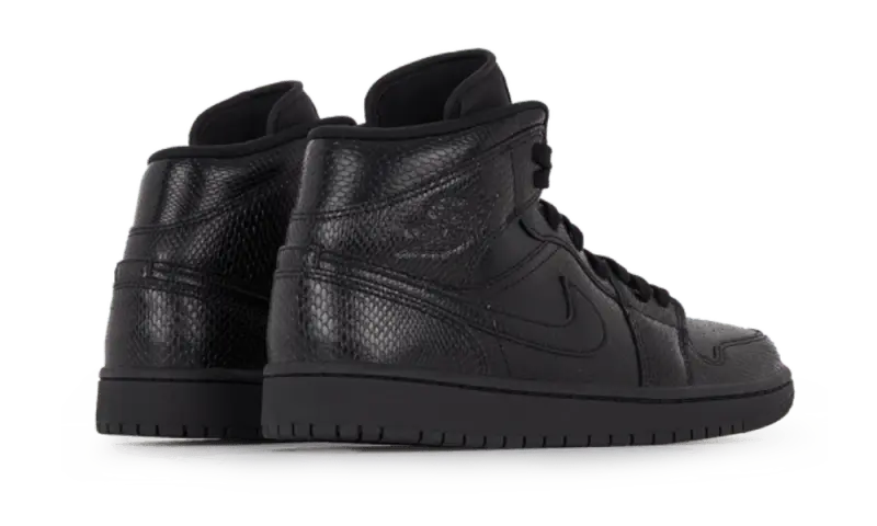 Air Jordan 1 Mid Black Snakeskin - BQ6472-010