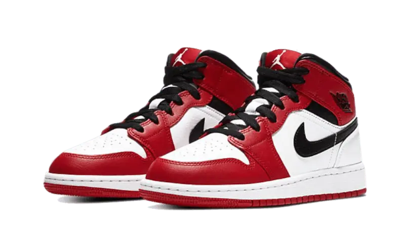 Air Jordan 1 Mid Chicago White - 554725-173