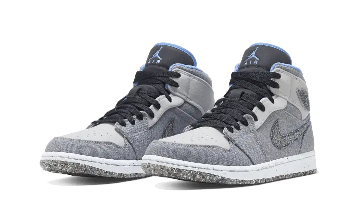 Air Jordan 1 Mid Crater Grey University Blue