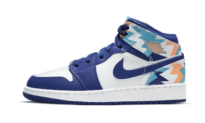 Air Jordan 1 Mid Geometric Print - 555112-105