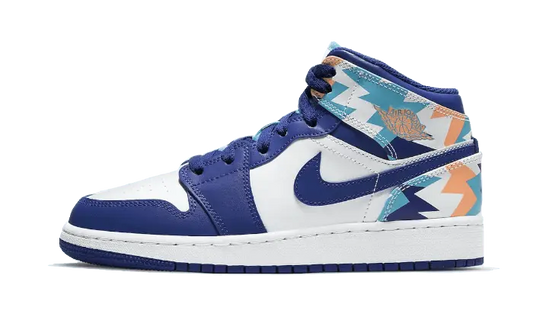 Air Jordan 1 Mid Geometric Print - 555112-105