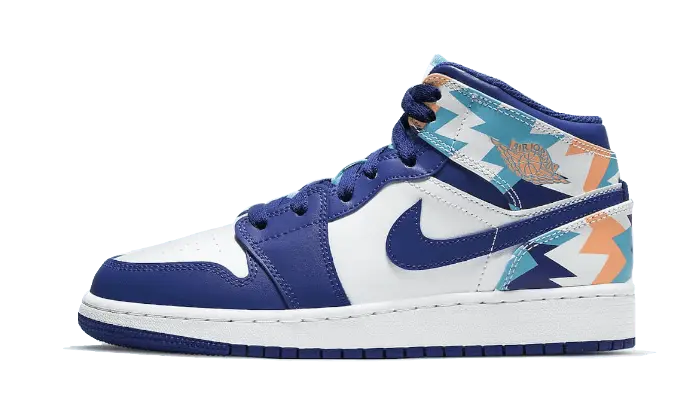 Air Jordan 1 Mid Geometric Print - 555112-105