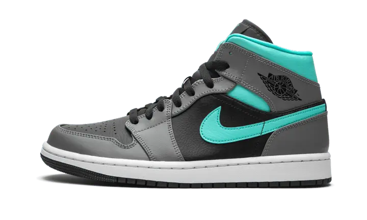 Air Jordan 1 Mid Grey Aqua - 554724-063