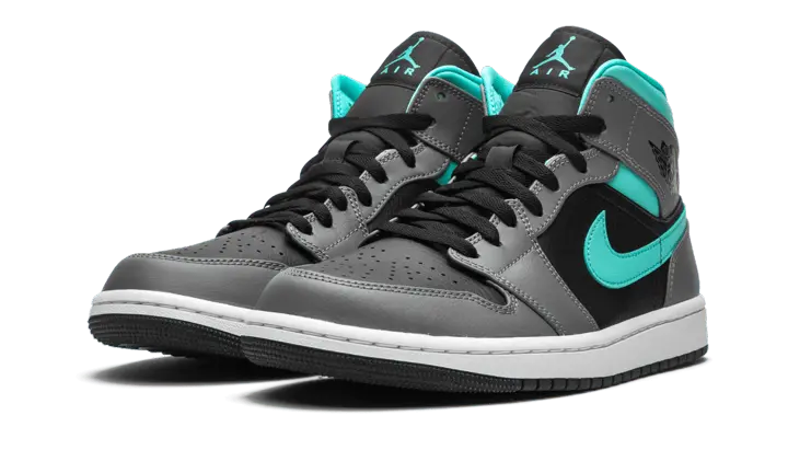 Air Jordan 1 Mid Grey Aqua - 554724-063