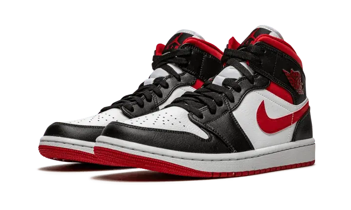 Air Jordan 1 Mid Gym Red Black White- 554724-122