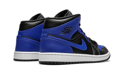 Air Jordan 1 Mid Black Royal Tumbled Leather 