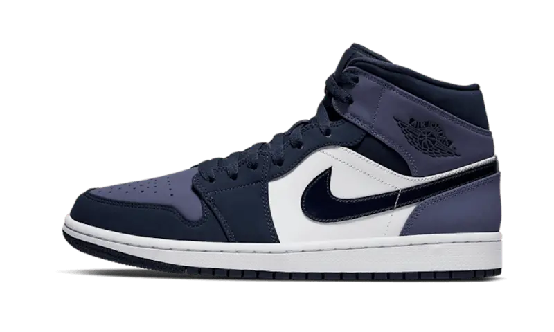 Air Jordan 1 Mid Obsidian Sanded Purple - 554724-445