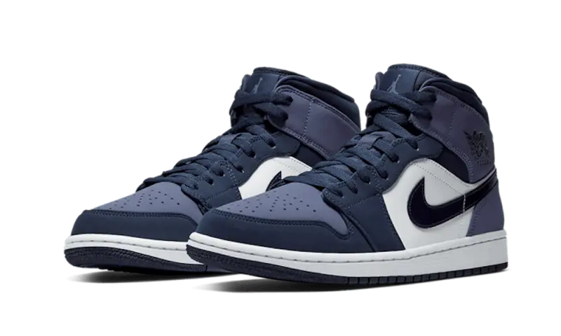 Air Jordan 1 Mid Obsidian Sanded Purple - 554724-445