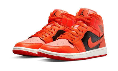 Air Jordan 1 Mid Orange Black