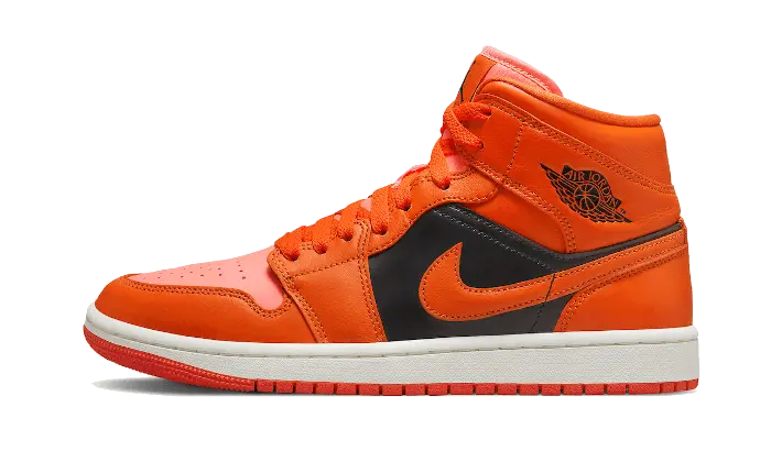 Air Jordan 1 Mid Orange Black