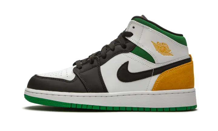 Air Jordan 1 Mid SE White Laser Orange Lucky Green - BQ6931-101