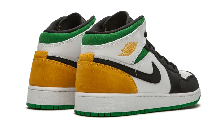 Air Jordan 1 Mid SE White Laser Orange Lucky Green - BQ6931-101