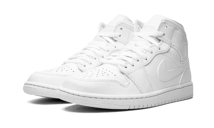 Air Jordan 1 Mid Triple White (2022)