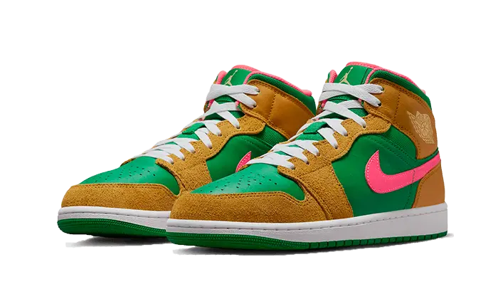 Air Jordan 1 Mid Wheat Watermelon