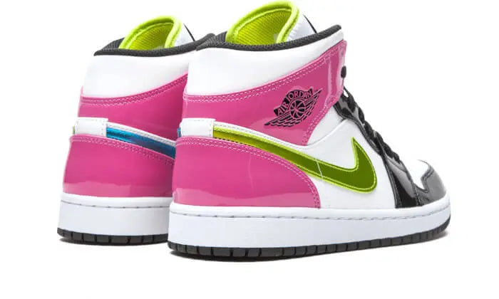 Air Jordan 1 Mid White Black Cyber Pink