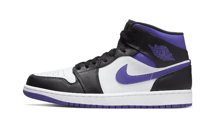 Air Jordan 1 Mid White Black Purple