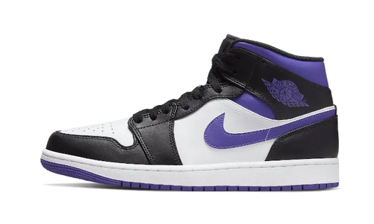 Air Jordan 1 Mid White Black Purple