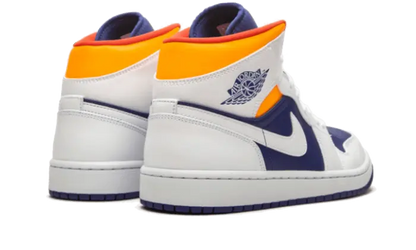 Air Jordan 1 Mid White Laser Orange Deep Royal Blue - 554725-131