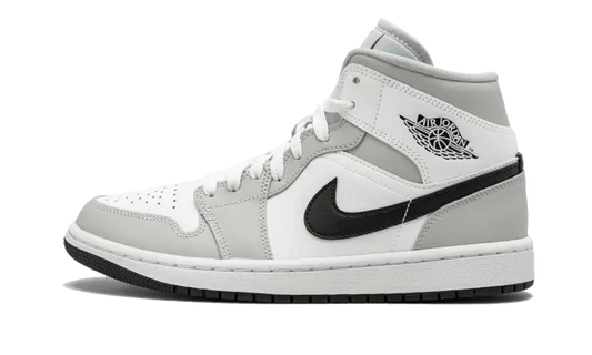 Air Jordan 1 Mid White Light Smoke Grey - BQ6472-015