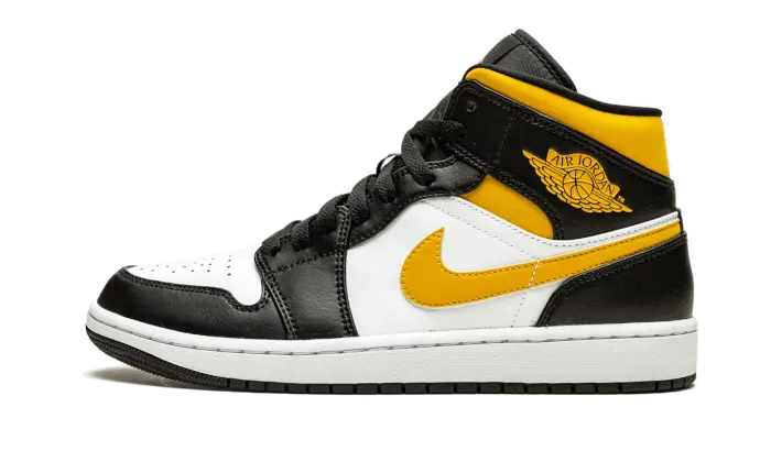 Air Jordan 1 Mid White Pollen Black - 554725-177