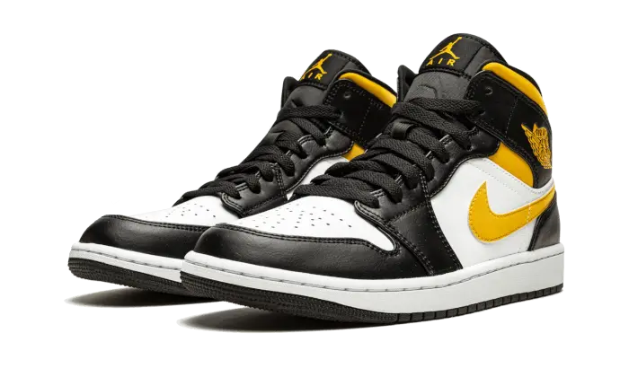 Air Jordan 1 Mid White Pollen Black - 554725-177