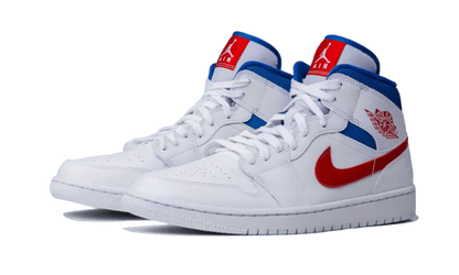 Air Jordan 1 Mid White Red Royal - BQ6472-164