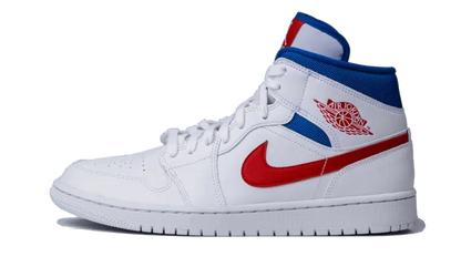 Air Jordan 1 Mid White Red Royal - BQ6472-164