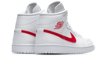 Air Jordan 1 Mid White University Red - BQ6472-106Air Jordan 1 Mid White University Red - BQ6472-106