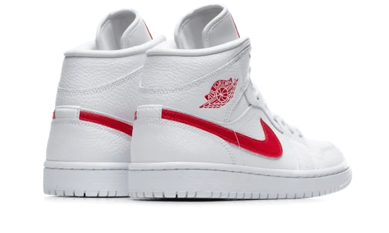 Air Jordan 1 Mid White University Red - BQ6472-106Air Jordan 1 Mid White University Red - BQ6472-106