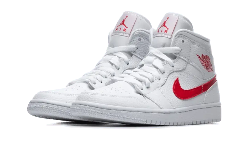 Jordan 1 Mid Blanc University Rouge femme MTHOR SHOP