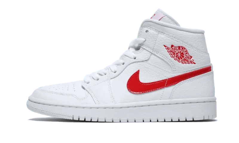 Air Jordan 1 Mid White University Red - MTHOR SHOP