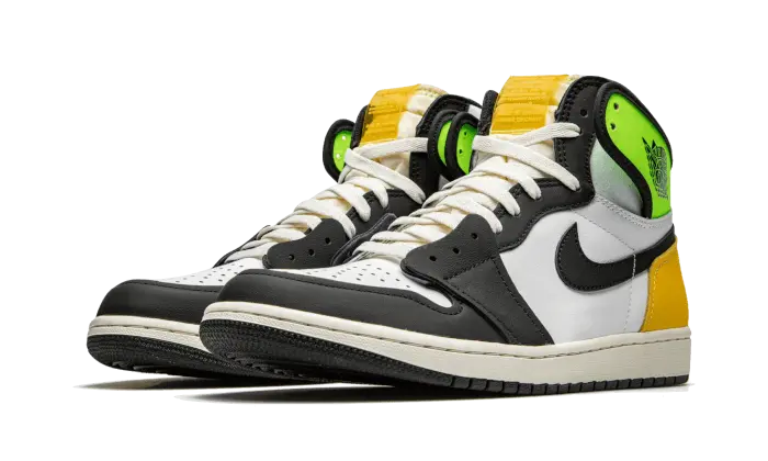 Air Jordan 1 Retro High White Black Volt University Gold 