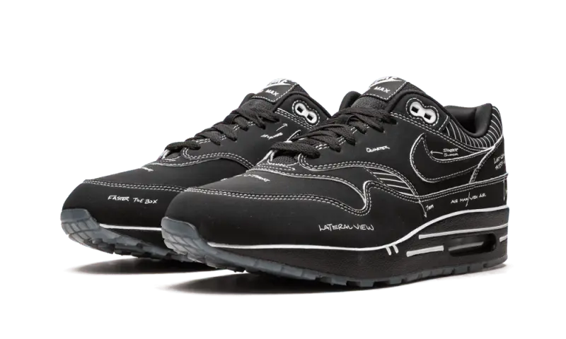 Nike Air Max 1 Tinker Sketch to Shelf Black 36 EU 4 US