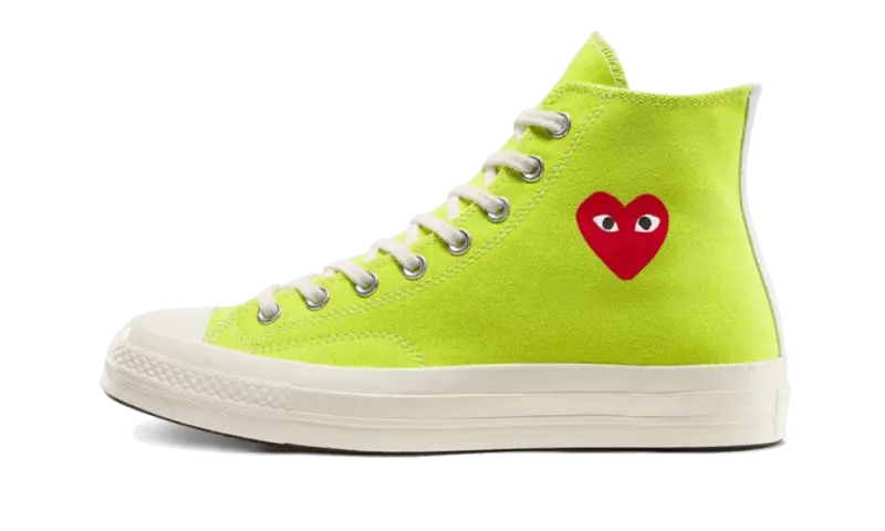 Chuck Taylor All-Star 70s Hi Comme des Garcons Play Bright Green - 168299C