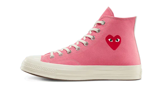 Chuck Taylor All-Star 70s Hi Comme des Garcons Play Bright Pink - 168301C