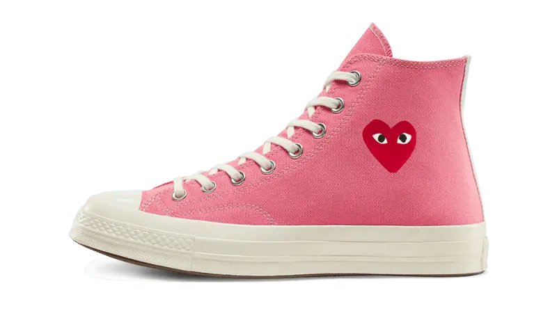 Chuck Taylor All-Star 70s Hi Comme des Garcons Play Bright Pink - 168301C