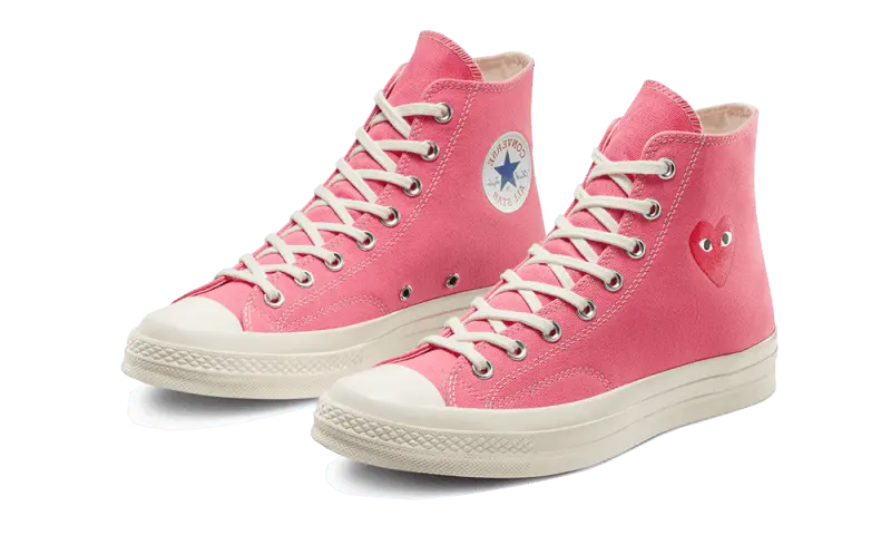 Chuck Taylor All-Star 70s Hi Comme des Garcons Play Bright Pink - 168301C