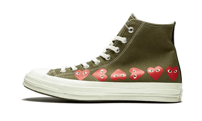 Converse Chuck Taylor All-Star 70s Hi Comme des Garcons Play Multi-Heart Green - 162973C