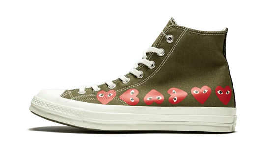 Converse Chuck Taylor All-Star 70s Hi Comme des Garcons Play Multi-Heart Green - 162973C