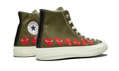 Converse Chuck Taylor All-Star 70s Hi Comme des Garcons Play Multi-Heart Green - 162973C