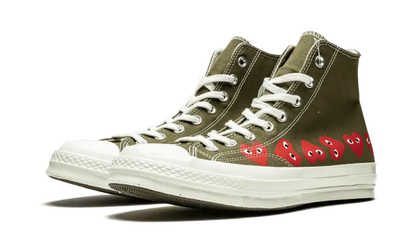 Converse Chuck Taylor All-Star 70s Hi Comme des Garcons Play Multi-Heart Green - 162973C