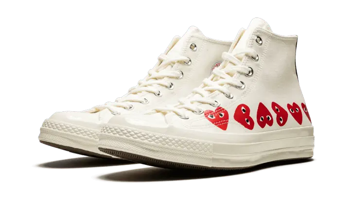 Converse Chuck Taylor All-Star 70s Hi Comme des Garcons Play Multi-Heart White - 162972C