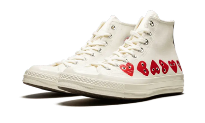 Converse Chuck Taylor All-Star 70s Hi Comme des Garcons Play Multi-Heart White - 162972C