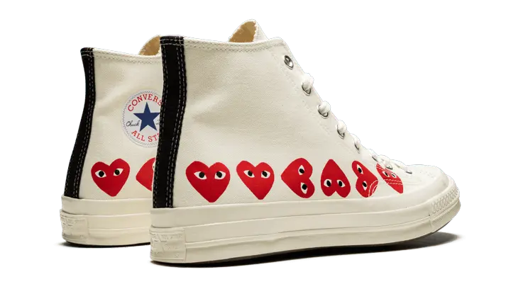 Converse Chuck Taylor All-Star 70s Hi Comme des Garcons Play Multi-Heart White - 162972C