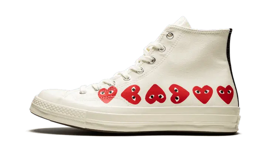 Converse Chuck Taylor All-Star 70s Hi Comme des Garcons Play Multi-Heart White - 162972C