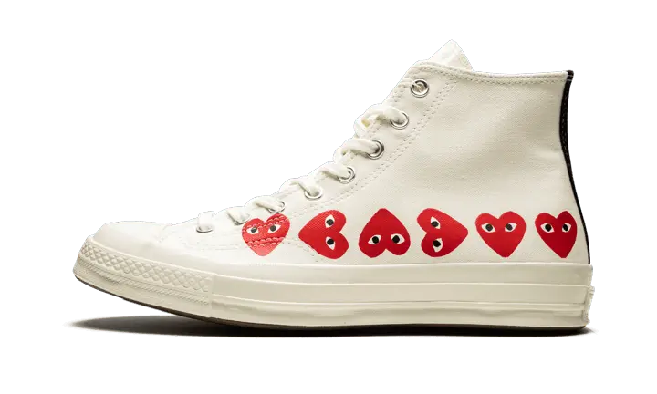 Converse Chuck Taylor All-Star 70s Hi Comme des Garcons Play Multi-Heart White - 162972C