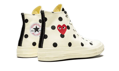 Converse Chuck Taylor All-Star 70s Hi Comme des Garçons PLAY Polka Dot White - 157251C