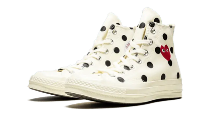 Converse Chuck Taylor All-Star 70s Hi Comme des Garçons PLAY Polka Dot White - 157251C