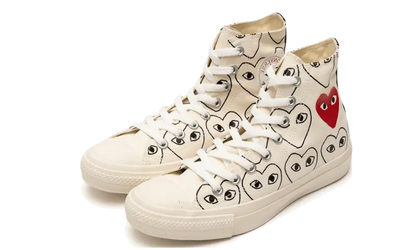 Converse Chuck Taylor All-Star 70s Hi Comme des Garçons Play All-Over Natural